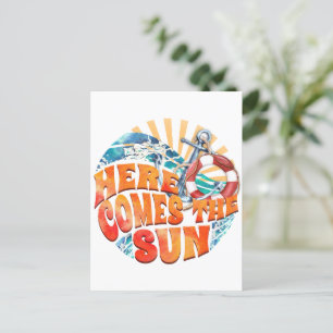 Hier komt de zon briefkaart