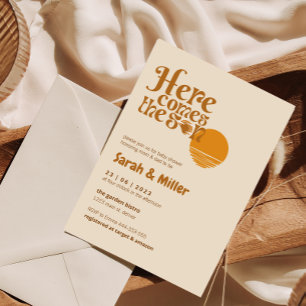 Hier komt de zon Geslacht onthullen uitnodiging