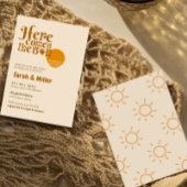 Hier komt de zon Geslacht onthullen uitnodiging