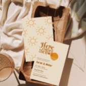 Hier komt de zon Geslacht onthullen uitnodiging