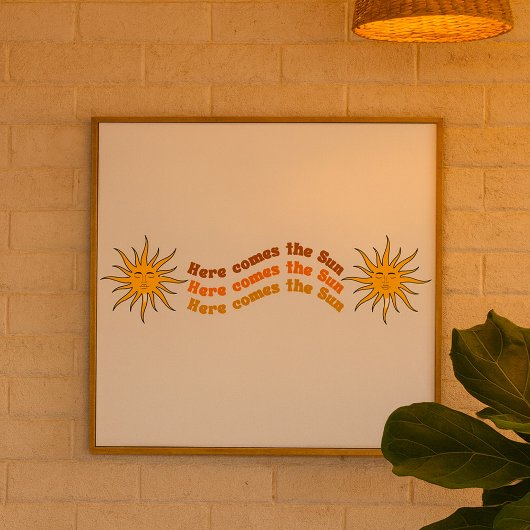 Hier komt de zon poster