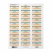 Hier komt de zon Retro Baby shower Etiket (Full Sheet)