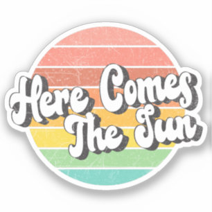 Hier komt de zon sticker