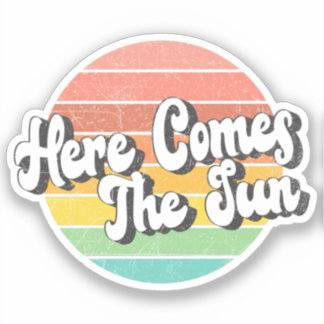 Hier komt de zon sticker