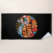 Hier komt de zon strandlaken (Voorkant)