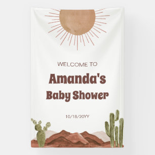 Hier komt de zon zoon Baby shower Welkom Spandoek
