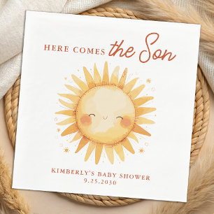 Hier Komt De Zonnige Zoon Boho Baby Shower Servet