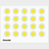 Hier Komt De Zoon Baby Boy Borrel Ronde Sticker (Vel)