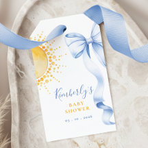 Hier Komt de Zoon Baby Shower Cadeautags