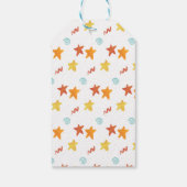 Hier komt de zoon Baby shower dank u aangepaste Cadeaulabel (Achterkant)