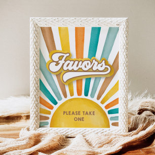 Hier komt de Zoon Baby shower Favors Sign Poster