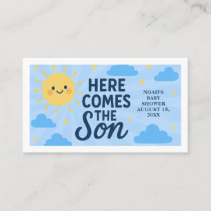 Hier Komt de Zoon Baby Shower - Zonneschijn  Visitekaartje
