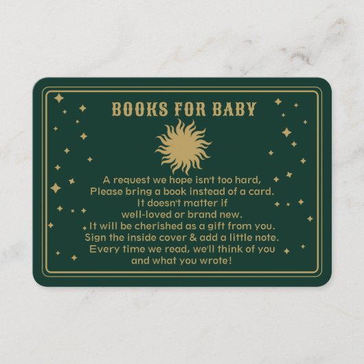 Hier komt de zoon | Celestial Shower Book Aanvraag Informatiekaartje (Voorkant)