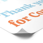 Hier komt de Zoon Dank u voor het komen Poster (Hoek)