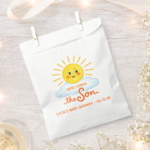 Hier Komt de Zoon Handgetekende Zonnebabyborrel