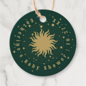 Hier komt de zoon | Hemels Baby shower Bedankjes Labels (Voorkant)