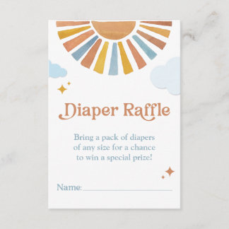 Hier komt de zoon - Luier Raffle Insert Informatiekaartje