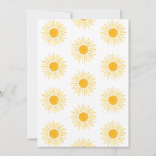 Hier komt het Baby shower van de jongen Kaart (Achterkant)