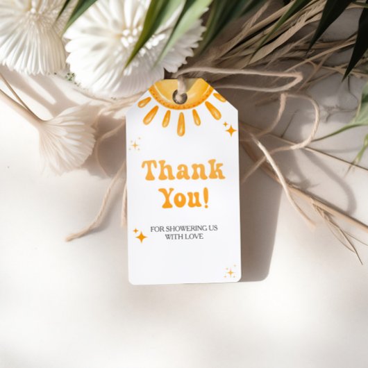 Hier komt het Baby shower van de zoon Cadeaulabel