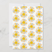 Hier komt het Baby shower van de zoon Kaart (Achterkant)