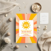 Hier komt het Baby shower van de zoon Kaart