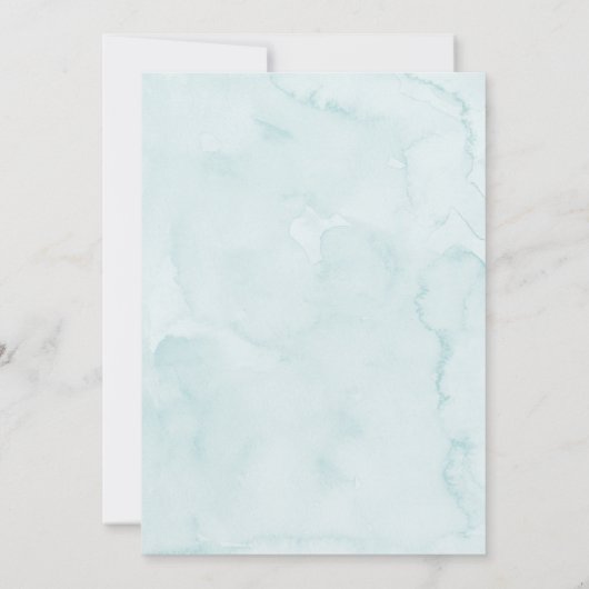 Hier komt het Baby shower van Son Sunshine Kaart (Achterkant)