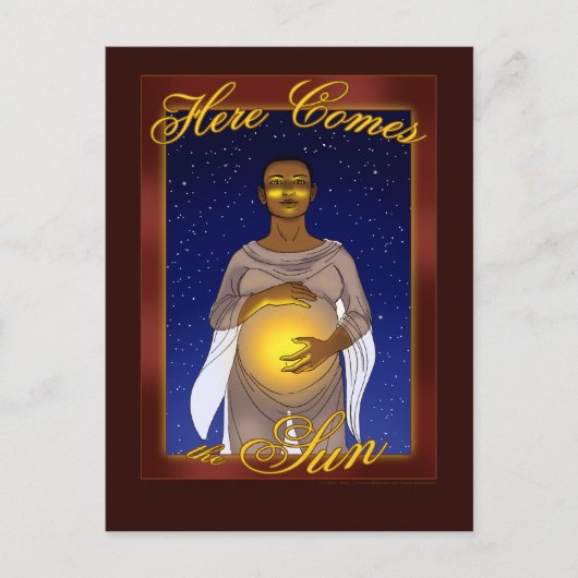 Hier komt het Briefkaart van de zon (Voorkant)