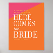 Hier komt het poster van de Bride douche (Voorkant)