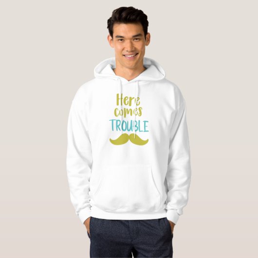 Hier komt het probleem, Mustache, Mustache Hoodie (Voorkant volledig)