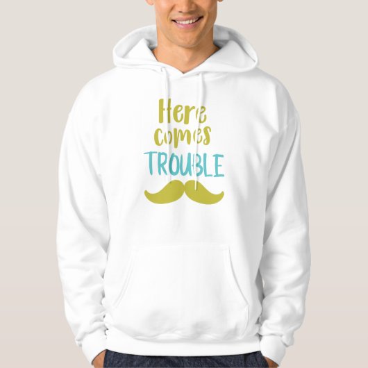 Hier komt het probleem, Mustache, Mustache Hoodie (Voorkant)