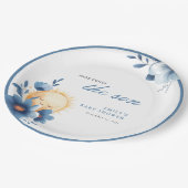 Hier komt het Son Baby shower Papieren Bordje (Gekanteld)