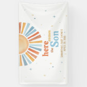 Hier komt het Son Baby shower Spandoek (Verticaal)