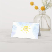 Hier komt het Son Blue Sunshine Baby shower (Achterkant)