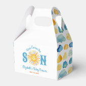 Hier komt het Son Boy Baby shower Bedankdoosjes (Voorkant Zijde)