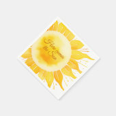 Hier komt het Son Yellow Sunshine Baby shower Servet (Hoek)