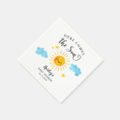 Hier komt het Sun Baby shower Servet (Hoek)