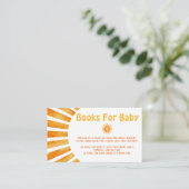 Hier komt het Sun Boho Baby shower Book Request Informatiekaartje (Staand voorkant)