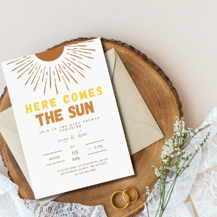 Hier komt het Sun boho Baby shower Invite Kaart
