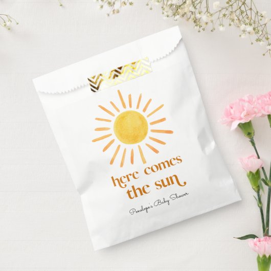 Hier komt het Sun Boy Baby shower Bedankzakje (Gezegeld)