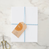 Hier komt het Sun Retro Baby shower Cadeaulabel (Met Touw)