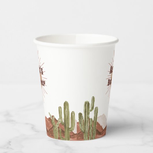 Hier komt het zoon Baby shower Papieren Bekers (Links)