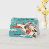 Hier komt Santa's ruimteschip Kaart (Gele Bloem)