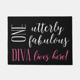 Hier leeft een verbluffend "DIVA"! -Deurmat Deurmat