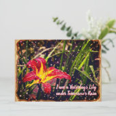 Hier Lily dans demain pluie Carte postale (Debout devant)