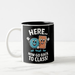 Hier Nu Terug Naar De Klas Schoolverpleegster Medi Tweekleurige Koffiemok