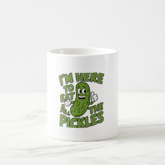 Hier om alle augurken te eten koffiemok