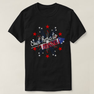 HIER OM DE grappige 4-de van Juli vuurwerk TE VERB T-shirt