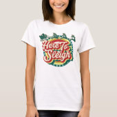 Hier om kerstT-shirt te slapen T-shirt (Voorkant)