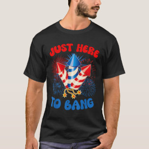 Hier om leuk te zijn op 4 juli Amerikaanse vlag T-shirt