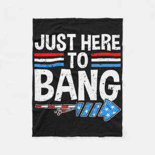 Hier om Shirt vuurwerk te vieren 4e Fleece Deken